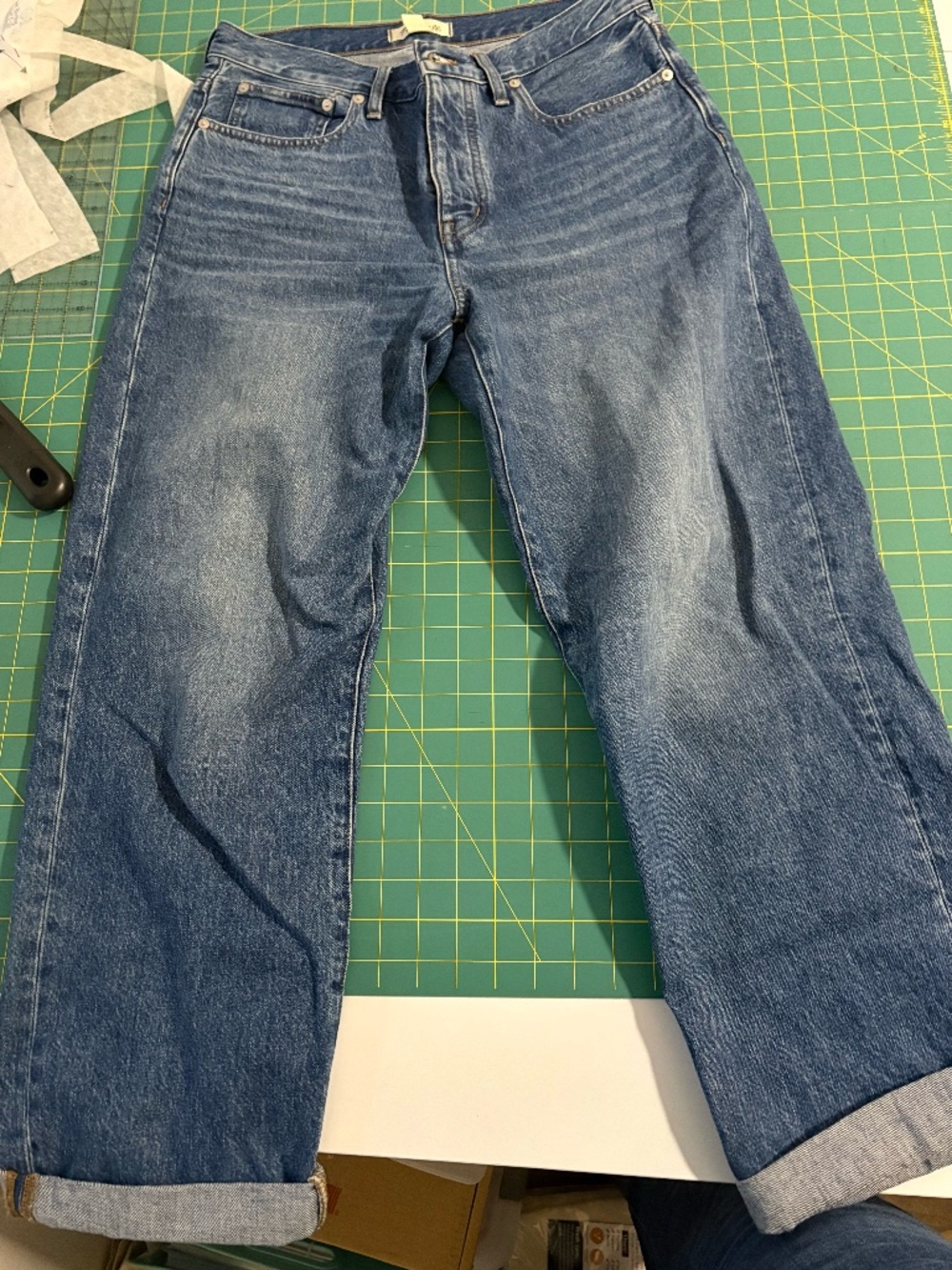 Madewell Low Slung Straight Jeans Size 28 Button Up Light Wash